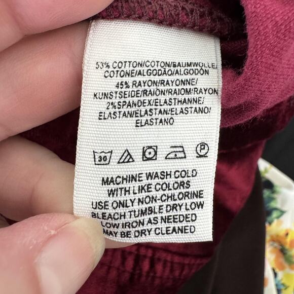 Free People Skirt Womens 26 Red Velvet High Waist Mini OB824567 New - Picture 5 of 11